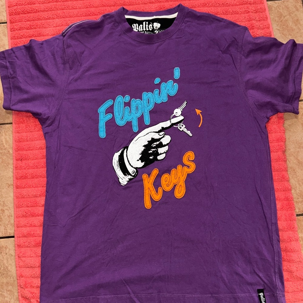 PALACE Purple Tee with Blue and Orange Graphic